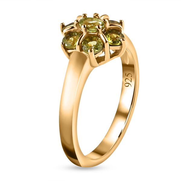 Nat&uuml;rlicher AA Calabar-Turmalin Ring, 925 Silber Gelbgold Vermeil, (Gr&ouml;&szlig;e 20.00) ca. 1.02 ct image number 5