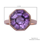 Rose De France Amethyst Solitär Ring 925 Silber Rosevergoldet image number 4