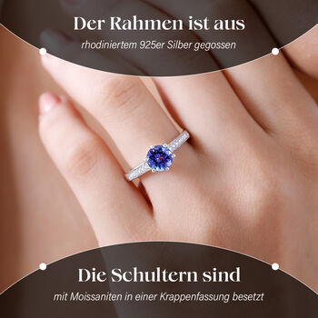 AA Tansanit und Moissanit Ring - 1,50 ct.