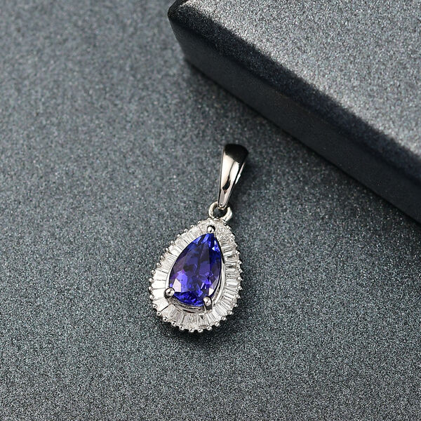 RHAPSODY AAAA Tansanit und Diamant Anh&auml;nger in 950 Platin - 1,17 ct. image number 2