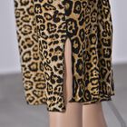 Jersey Hose für Damen mit ausgestelltem Saum, Leopardenmuster, Braun image number 4