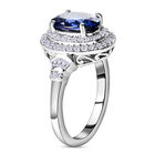 RHAPSODY - AAAA Tansanit und Diamant VS E-F Ring, 950 Platin  ca. 3,40 ct image number 4