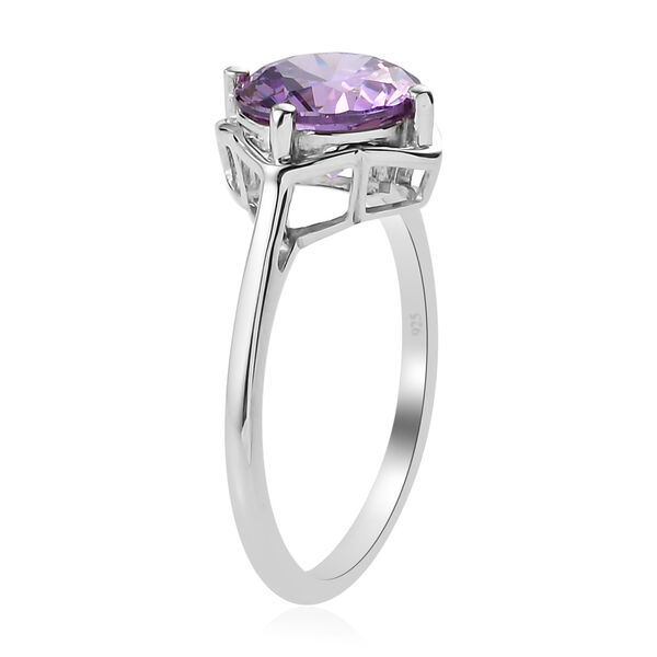 LUSTRO STELLA - Amethyst Zirkonia-Ring, 925 Silber platiniert  ca. 3,35 ct image number 5