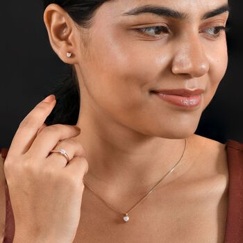 D&rsquo;Joy Moissanit Schmuckset, 925 Silber 750 Ros&eacute;gold Vermeil - 1,46 ct.