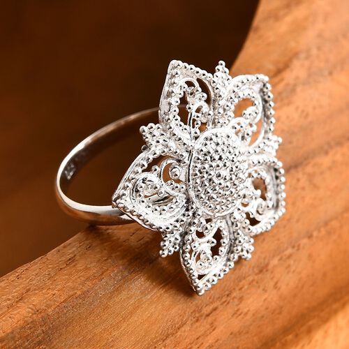 Royal Bali Kollektion - 925 Silber Ring (Größe 16.00) image number 1