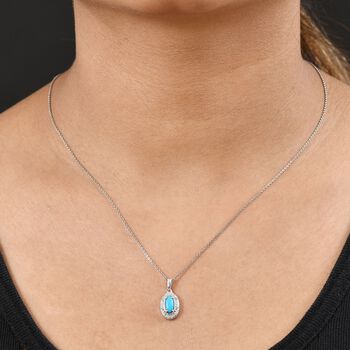 D'Joy AA Sleeping Beauty T&uuml;rkis Anh&auml;nger 925 Silber platiniert ca. 0.55 ct