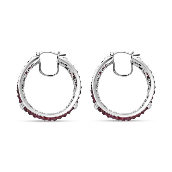 Mosambik Granat Ohrringe Reines Messing ca. 21,00 ct. image number 4