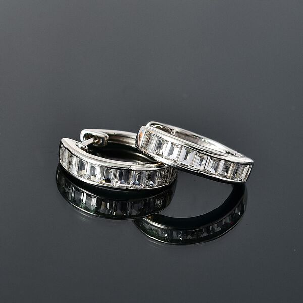 Wei&szlig;e Topas-Creolen - 1,57 ct. image number 1