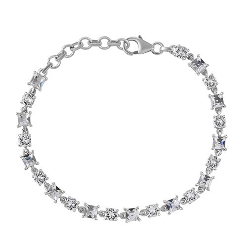 J Francis gefertigt mit SWAROVSKI- Weißes Swarovski Kristall-Armband image number 0