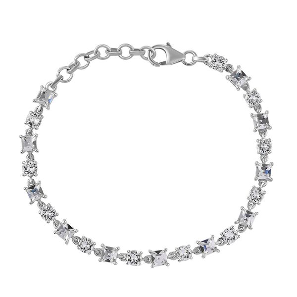 J Francis gefertigt mit SWAROVSKI- Weißes Swarovski Kristall-Armband image number 0