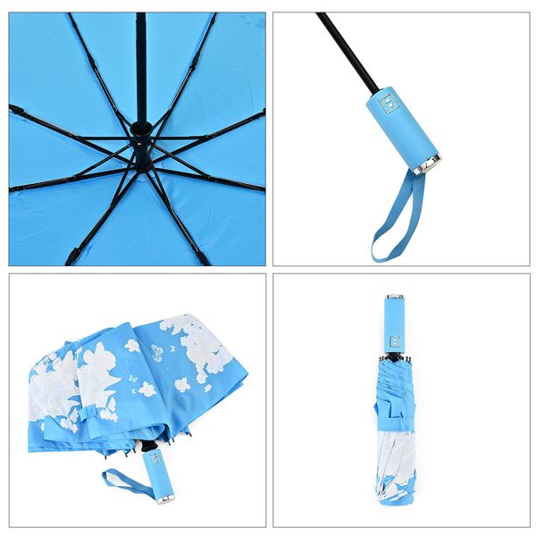 Farbwechsel Regenschirm, 103 cm Durchmesser, Himmelblau image number 7