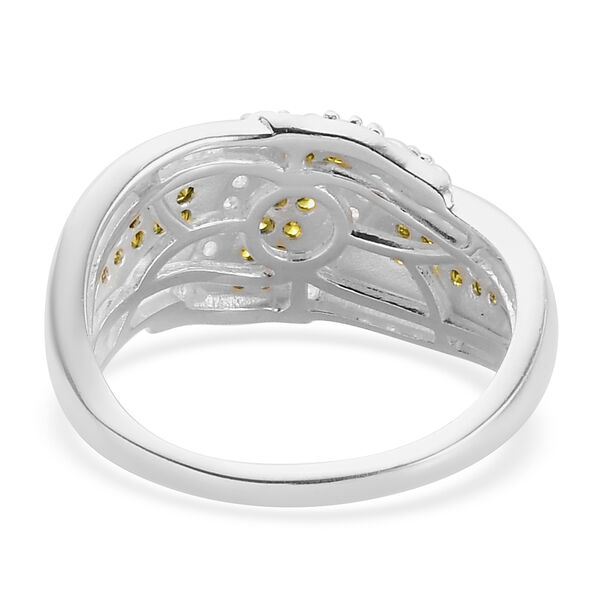 LUSTRO STELLA - Peridot und Wei&szlig;er Zirkonia Ring 925 Silber image number 6