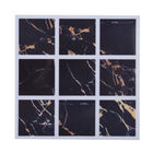 20er-Set Mosaik Wandaufkleber Wanddekoration, 10x10 cm, Schwarz