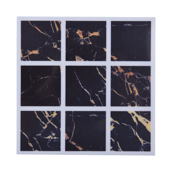 20er-Set - Mosaik-Wandaufkleber, Schwarz