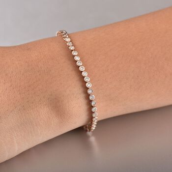 LUXURIANT DIAMOND - Lab Grown Diamant SI-GH SGL zertifiziert Armband ca. 19 cm 925 Silber ca. 2.00 ct