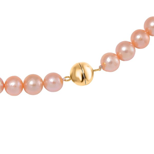 Edison Perle 50cm Halskette, 925 Silber vergoldet image number 6