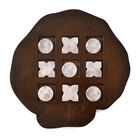 Tic tac toe with gemstone (Rose quatz) cross & zero