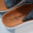 LA MAREY Schnalle Slip-on Sandalen, Größe 36, Schlangenhautmuster, Blau image number 5
