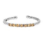 Citrin Armreif ca. 19 cm Edelstahl ca. 5.24 ct