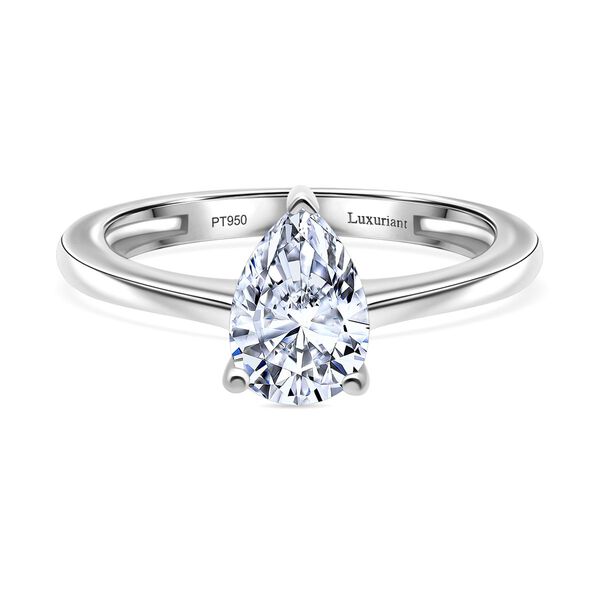 LUXURIANT IGI zertifizierter D/IF Labor Diamant Ring in 950 Platin - 1,02 ct.