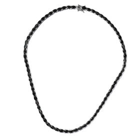 Elite Shungit Halskette ca. 45 cm 925 Silber platiniert ca. 20,31 ct