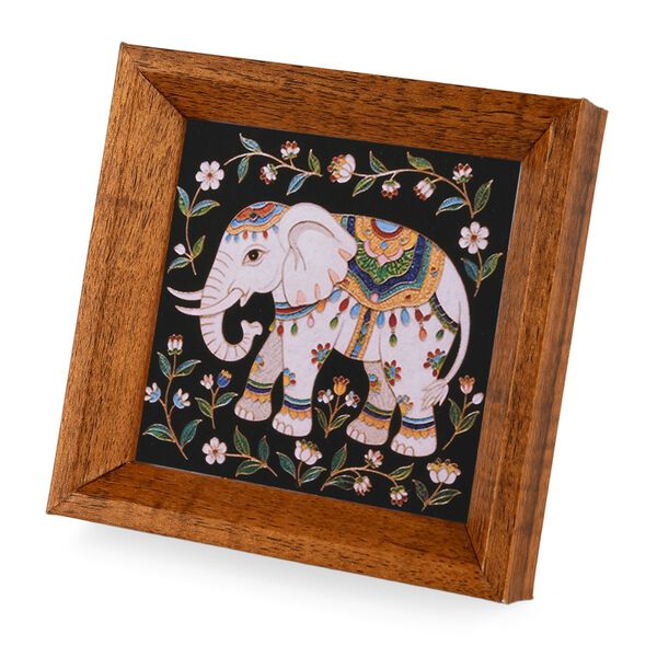 "Golden Lottery Painting              storage box-elplant Product size: 23 * 15.3 * 6CM Packaging: 1 piece/white box Function: Storage box, colored sand, water-based eco-friendly adhesive, plastic cup, oil painting scraper" image number 2