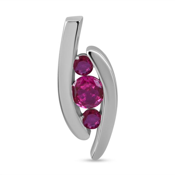 Roter Zirkonia-Anh&auml;nger - 1,35 ct.