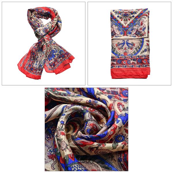 Seiden Schal, orange image number 6