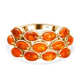 AA orange äthiopischer Opal-Ring - 2,09 ct.