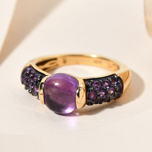 Afrikanischer Amethyst-Ring, 925 Silber vergoldet  ca. 2,88 ct image number 2