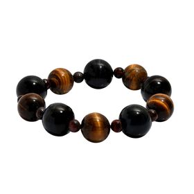 Tigerauge Armband, flexibel, ca. 262.00 ct