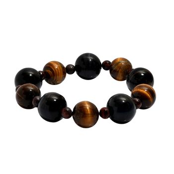 Tigerauge Armband, flexibel, ca. 262.00 ct