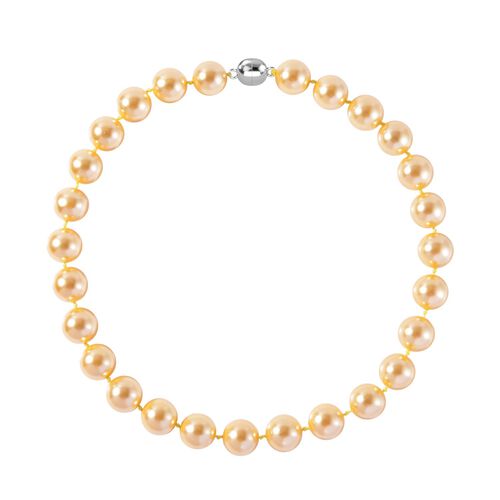 Goldene Muschelkernperle 50cm Halskette image number 0