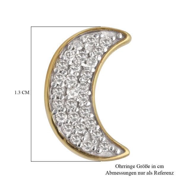 Diamant Mondsichel-Ohrstecker in Silber image number 5