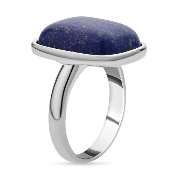 Lapislazuli Ring, 316L Edelstahl, (Gr&ouml;&szlig;e 16.00). ca. 35.00 ct image number 5
