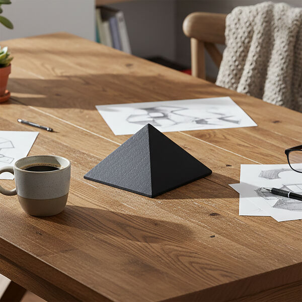 Shungit Pyramide 4 cm ca 30 g Schwarz image number 2