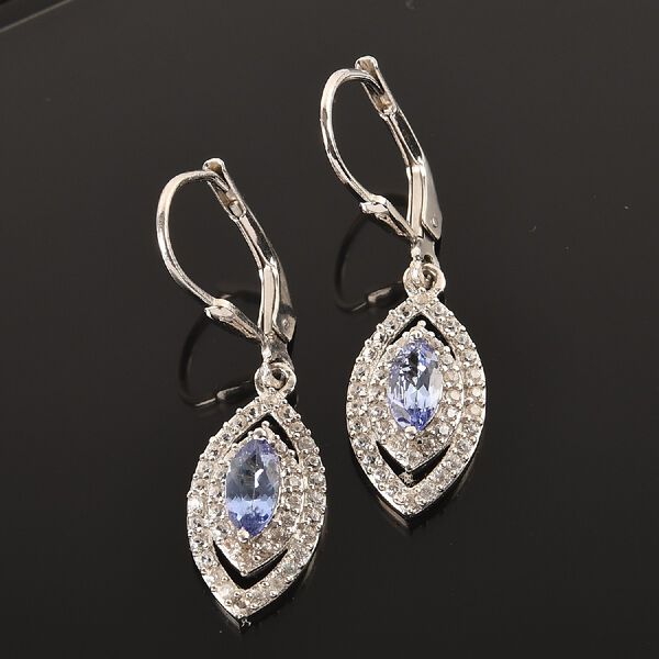 Tansanit und Zirkon Ohrringe - 1,41 ct. image number 2