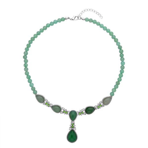 Gr&uuml;ne Aventurin Halskette, ca. 45 cm, ca. 164,00 ct image number 0