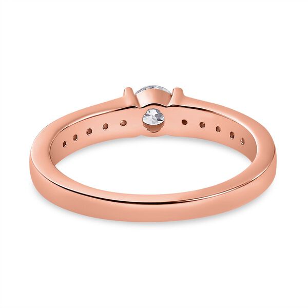 Moissanit Ring, 925 Silber mit Ros&eacute;gold Vermeil - 0,52 ct. image number 6