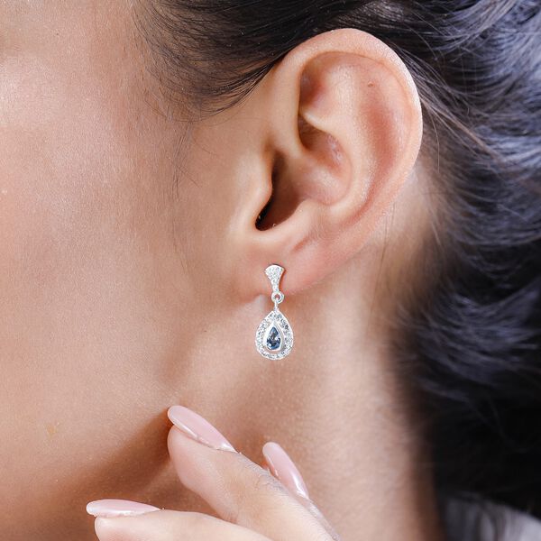 Santamaria Aquamarin und Zirkon Ohrringe, ca. 1,06 ct image number 3