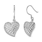 Herz Ohrringe, 925 Silber rhodiniert ca. 4,30g