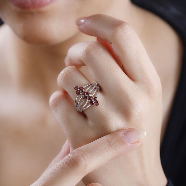 Roter Granat Ring Messing (Gr&ouml;&szlig;e 17.00) ca. 1,55 ct image number 2