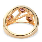 Rosa Turmalin-Ring, 925 Silber Gelbgold Vermeil (Größe 21.00) ca. 0,54 ct image number 5