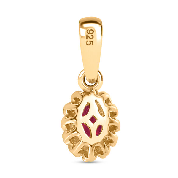 Afrikanischer Rubin und Diamant Anh&auml;nger - 0,69 ct. image number 5