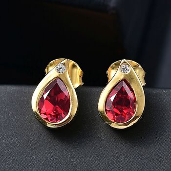 D'Joy Labor Padparadscha Saphir und Zirkon Ohrringe - 2,22 ct.