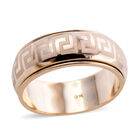 Griechischer Schlüssel Design Spinning-Ring 375 Gelbgold (Größe 17.00)
