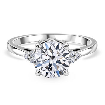 EXKLUSIVES ANGEBOT LUXURIANT DIAMOND - Lab Grown Diamant 100 Facetten-GH Ring 925 Silber Rhodiniert (Gr&ouml;&szlig;e 18.00) ca. 2.08 ct