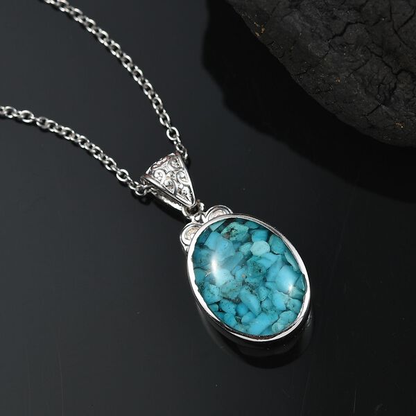 Sleeping Beauty Matrix T&uuml;rkis Schmuckset ca. 6.50 ct image number 2