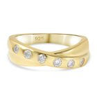 Moissanit Ring 925 Silber Vermeil YG ca. 0,25 ct image number 0