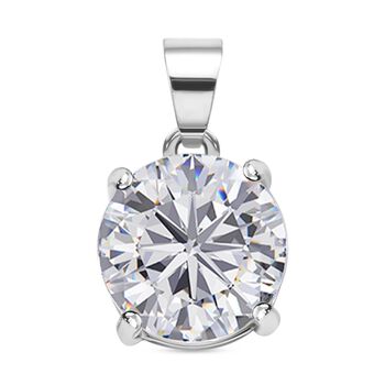 Moissanit Anh&auml;nger 925 Silber platiniert ca. 3,54 ct.